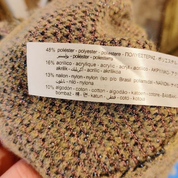 ZARA Tweed Plaid Mini Dress with Faux Leather Pockets | NWT XS - Picture 13 of 13